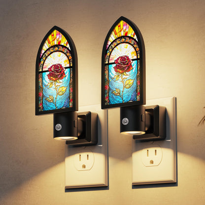Night Lights Plug into Wall (Notre Dame Rose / 2 Pack)