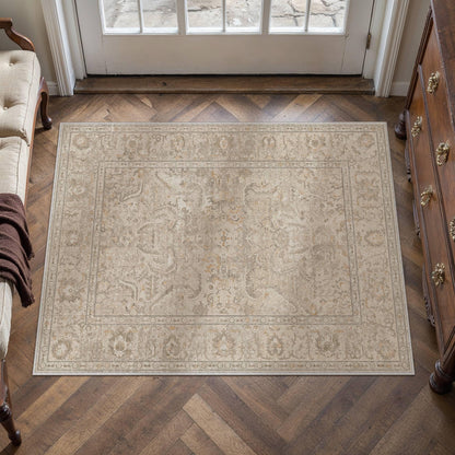 Entryway Rugs 2x3 Washable Rug Brown (Beige Brown / 2' x 3' (Rectangular))