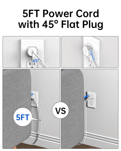 10-in-1 Power Strip with USB C Ports, 35W USB, 4 AC & 6 USB Ports (White)