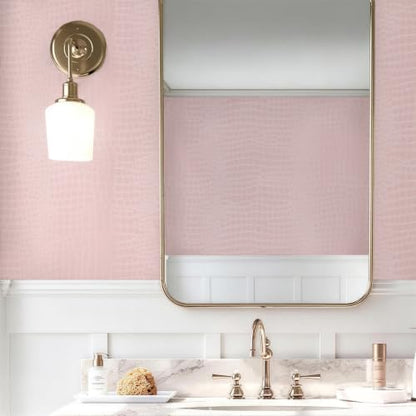 Pink Wallpaper Peel and Stick Crocodile Wallpaper