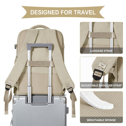 Travel Backpack For Women Men (Khaki / 25 liters)