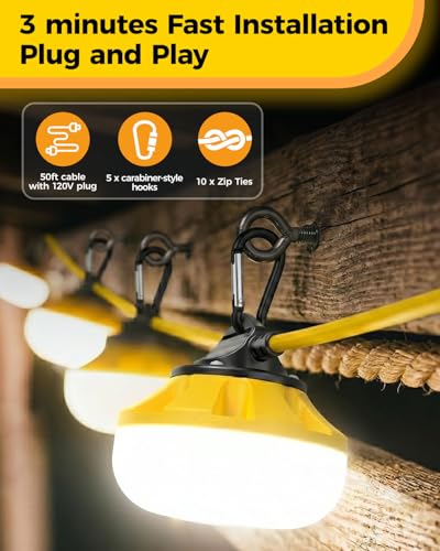 Led Construction Sting Lights 65W 50FT & 130W 100FT