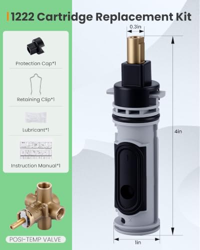 Shower Cartridge Kit Compatible with Moen 1222 Replacement Cartridge