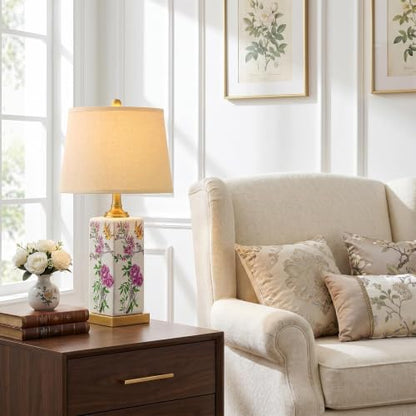 24.5" Vintage Ceramic Table Lamp Single