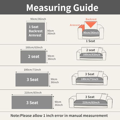 Couch Covers for Sectional Sofa (Dark Grey / 1PC/35"X63")