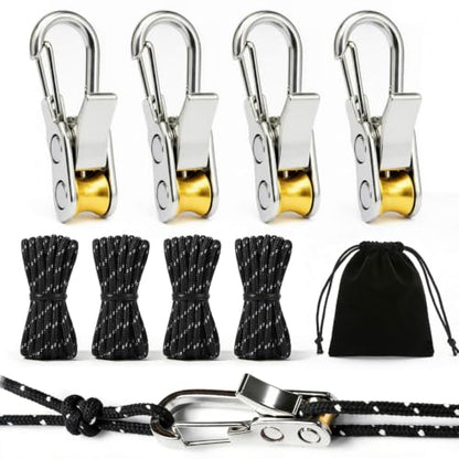 Rope Tensioner Set with Alloy Buckles and Storage Bag