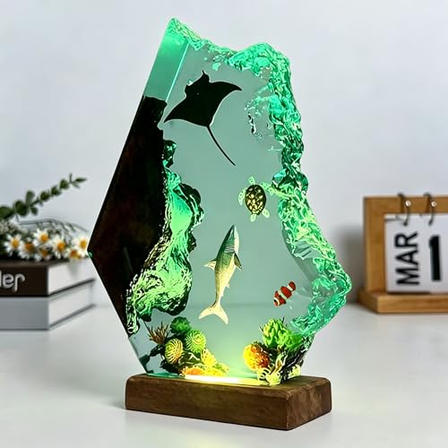 Humpback Whale Ocean Resin Lamp