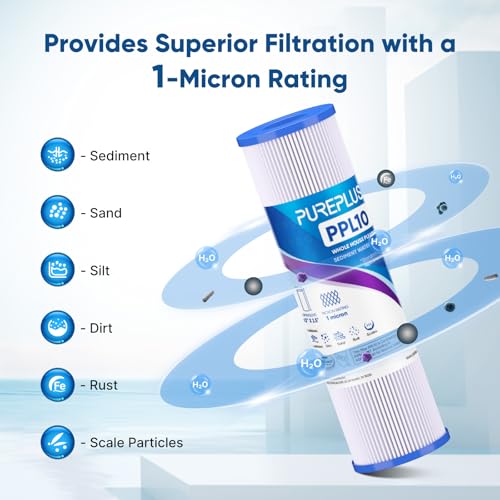 10"x2.5" Whole House Pleated Sediment Filter for Well Water