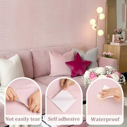 Pink Wallpaper Peel and Stick Crocodile Wallpaper