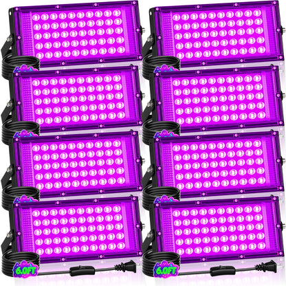 50W 8 Pack Black Light