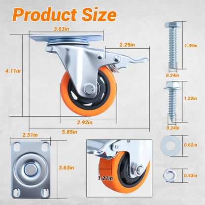 Caster Wheels Set of 4