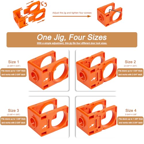 Door Lock Installation Kit for Knob (Orange)