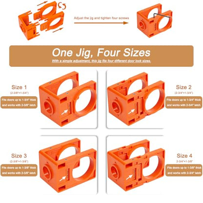 Door Lock Installation Kit for Knob (Orange)