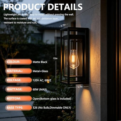 15 Inch Outdoor Wall Light Fixtures Anti
