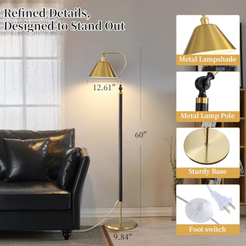 Black Solid Wood lamp Post Floor lamp