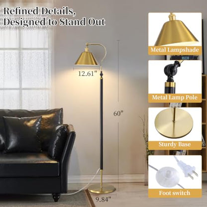 Black Solid Wood lamp Post Floor lamp
