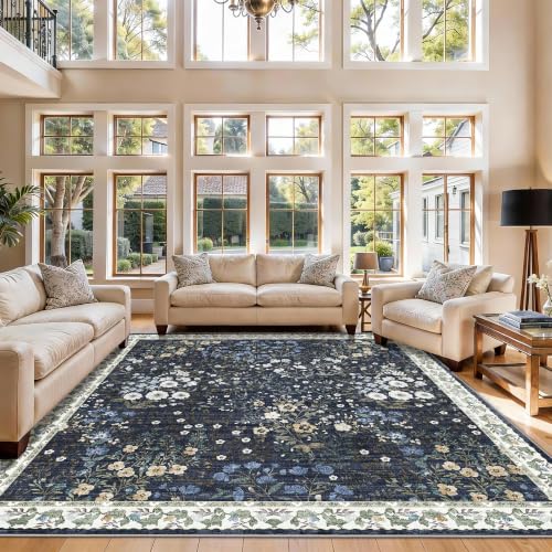 8x8 Square Area Rug Living Room (Blue / 8x8)