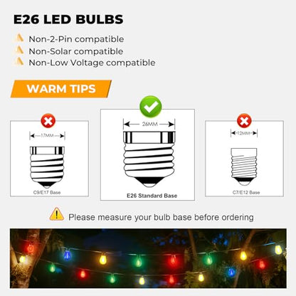 Shatterproof S14 LED Outdoor String Light Bulbs for Patio Light