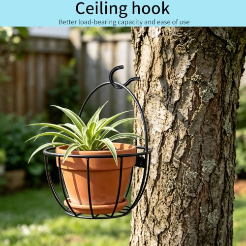 Black Steel Open Screw Hooks for Hanging