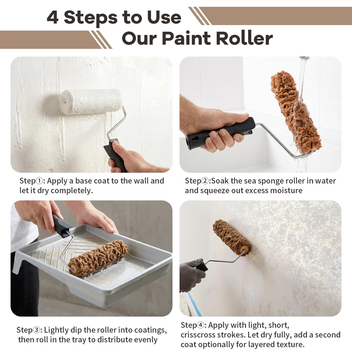 6'' Sea Sponge Roller for Painting (KJ-BR60001Y)