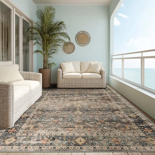 Washable Area Rug 10×14 for Living Room (Camel / 10' x 14' (Rectangular))