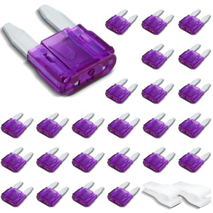 25 Pcs Mini Size Automotive Fuse (Mini, 3A)