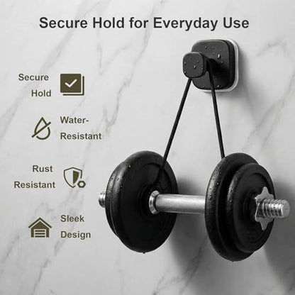 Suction Cup Hooks for Shower (Matte Black / 4 Pack)