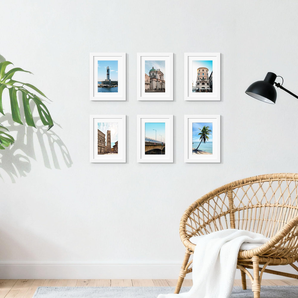 5x7 Picture Frame Set of 2 (White / 5x7)