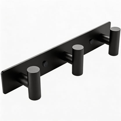 Matte Black Coat Rack Wall Mount (Matte Black / “T“ Shape 3 Hooks 1 Pack)