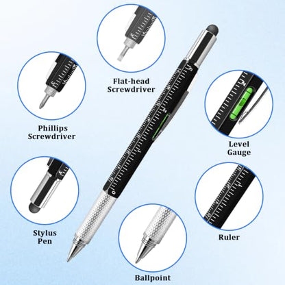 Multi Tool Pens for Father's Day 6 in 1 Bulk with Ruler