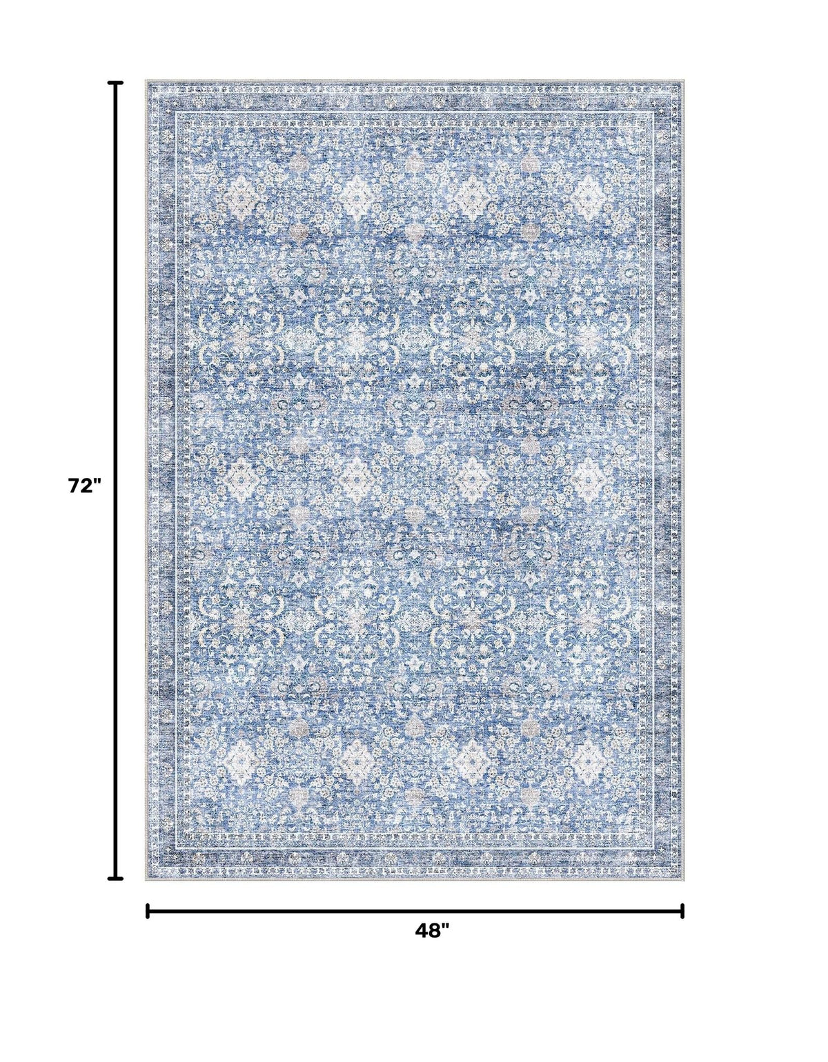 4x6 Area Rugs (Blue / 4' x 6' (Rectangular))