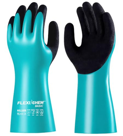 Heavy Duty Nitrile Chemical Work Gloves