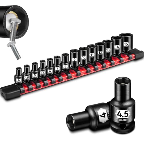 Magnetic Socket Set with Storage Rail