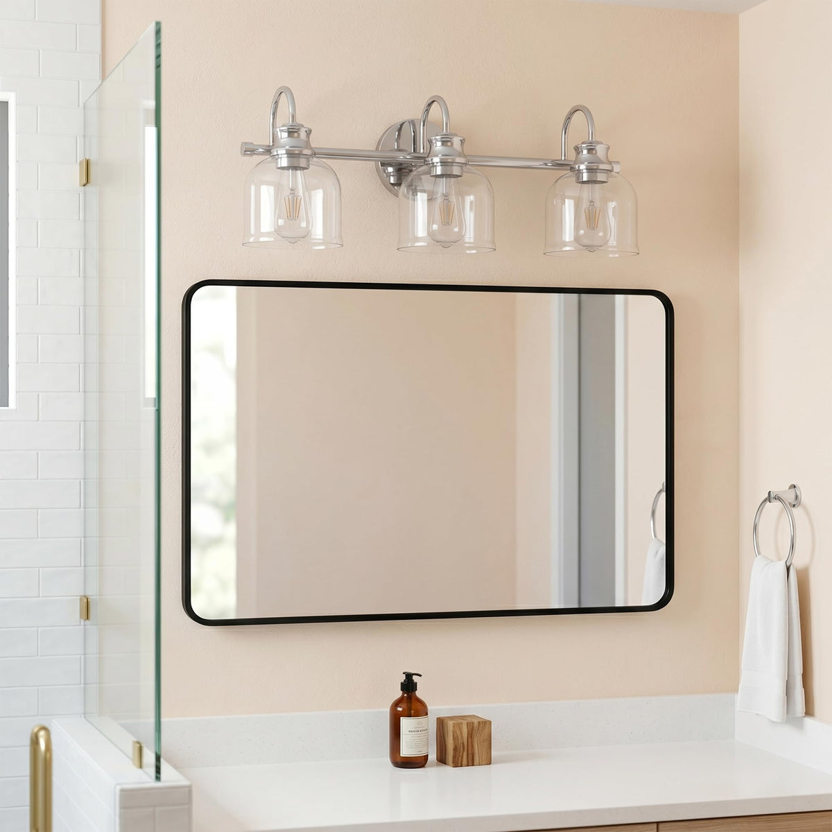 3 Lights 24" Bathroom Vanity Light Fixtures (Chrome / 3 Lights)