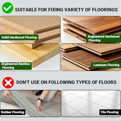 Floor Gap Fixer Tool Kit with Rubber Mallet for Laminate