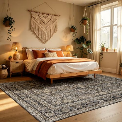 Washable Area Rug 8×10 for Living Room (Copper / 8' x 10' (Rectangular))