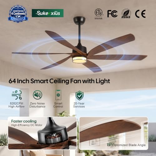 604 Smart Ceiling Fan with Light