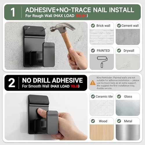 No Drill Curtain Rod Brackets for 5