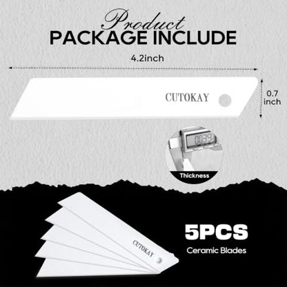 Ceramic Utility Knife Blades 18mm Fits Most Large Utility Knives Box Cutter Blades
