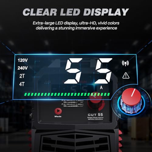Plasma Cutter Machine (CUT55 Pilot Arc LED / Red)