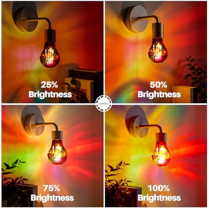 E26 6W Dimmable Stained Glass LED Light Bulb