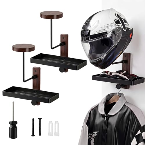 Helmet Holder Wall Mount with Shlef