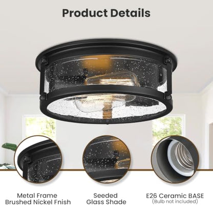 2 Light Flush Mount Ceiling Light Fixtures