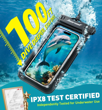 Waterproof Phone Pouch (2-Pack Black & Sky Blue)