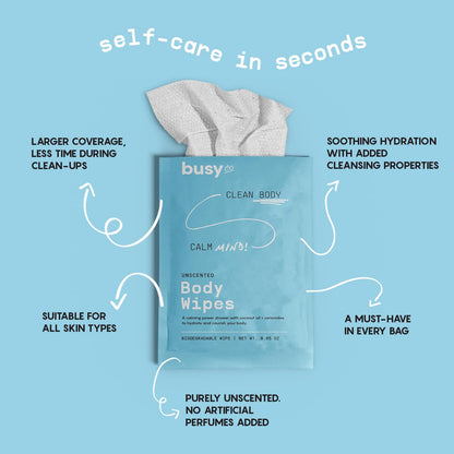 Calm Body Wipes for Women with Ceramides & Coconut Oil (10 Count (Pack of 3))