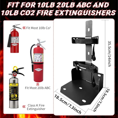 10 20LB ABC & CO2 Fire Extinguisher Mount