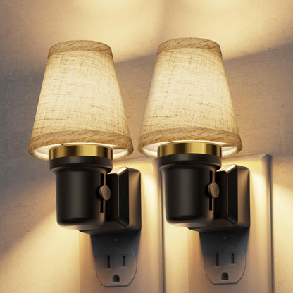 Night Lights Plug into Wall (Round Platform-3000K / 2 Pack)