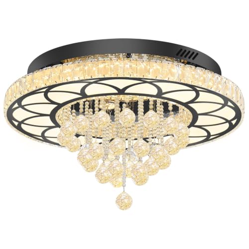 Flush Mount Crystal Chandelier