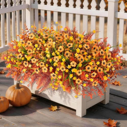 Artificial Fake Plants Flowers for Outdoor Outside Spring Summer Decoration