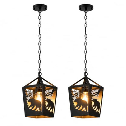 Farmhouse Rustic Semi Flush Mount Ceiling Light Fixture